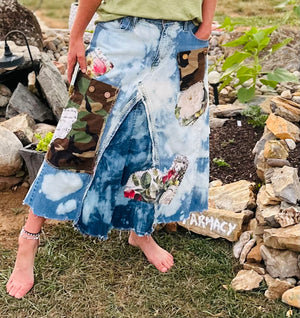 American Maxi Denim Upcycled Maxi