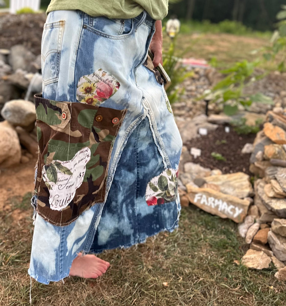 American Maxi Denim Upcycled Maxi