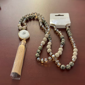 
            
                Load image into Gallery viewer, Crystal + Stone Beaded Necklace
            
        