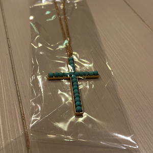 
            
                Load image into Gallery viewer, Long Beaded Cross Necklace
            
        