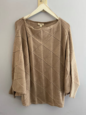 Oatmeal Dolman Sleeve Knit Sweater