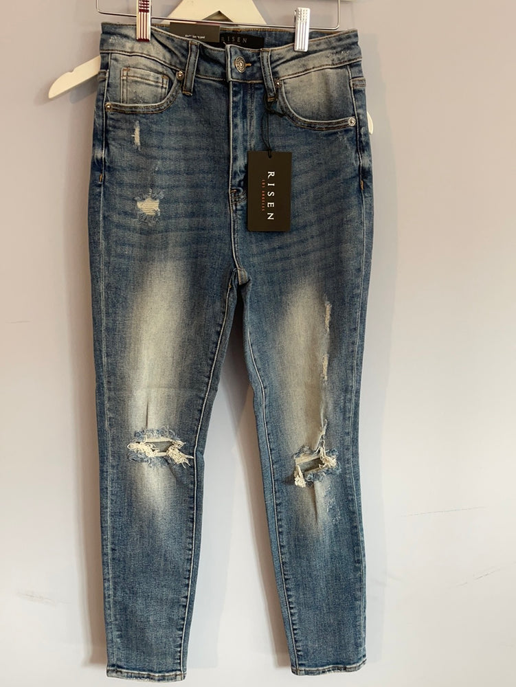 Risen Vintage Washed Skinny Jeans