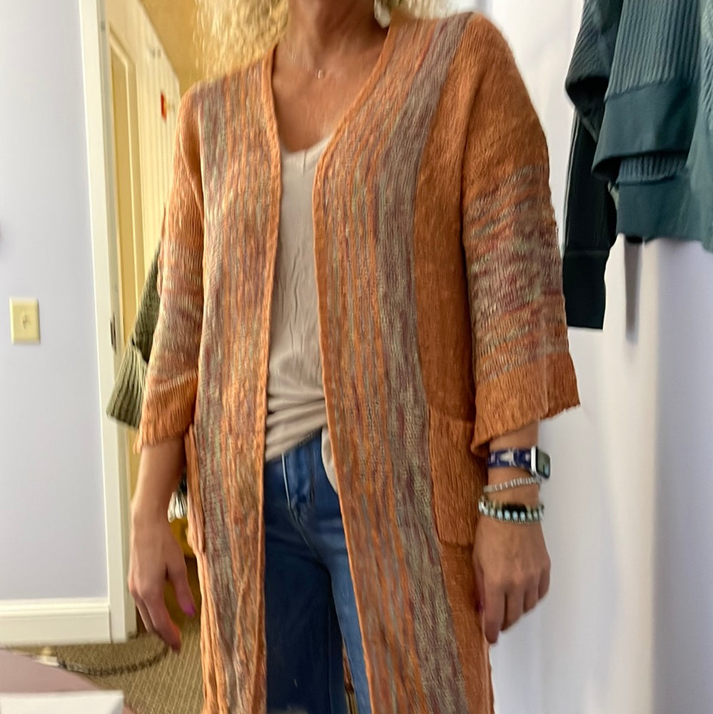
            
                Load image into Gallery viewer, Faded Rust Boho Cardigan Sweater
            
        
