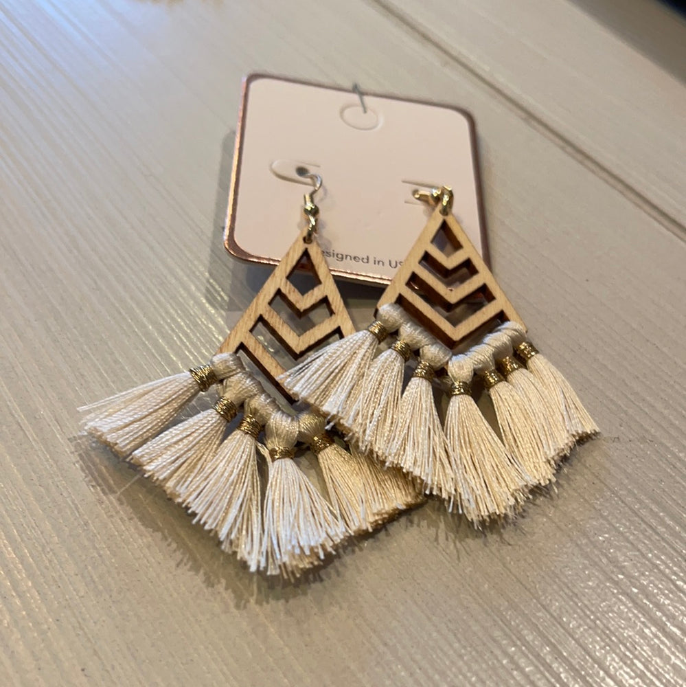 
            
                Load image into Gallery viewer, Wooden Drop Earrings
            
        