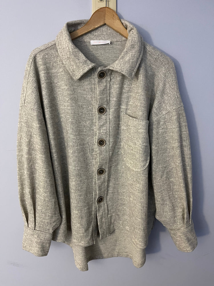
            
                Load image into Gallery viewer, Long Sleeve Gray Button Up Shirt
            
        
