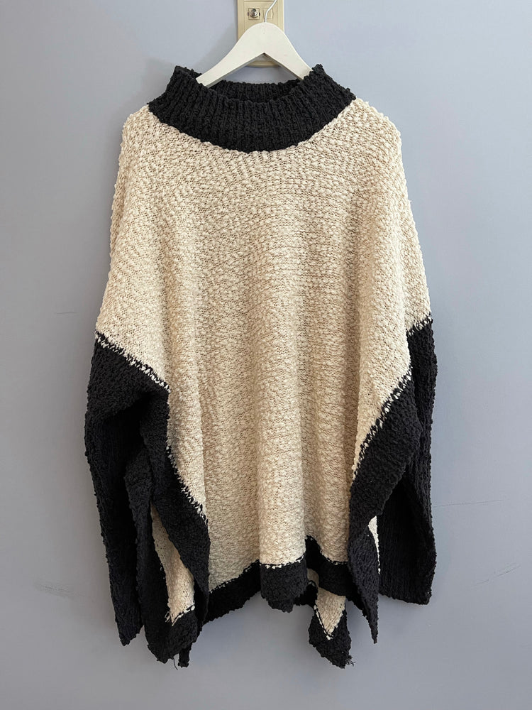 Cream / Charcoal Sweater