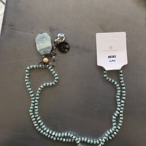 
            
                Load image into Gallery viewer, Lily mint charm necklace
            
        